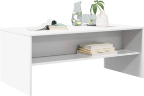 vidaXL Τραπεζάκι σαλονιού Λευκό 100 x 50 x 40 cm Επεξεργασμένο Ξύλο
