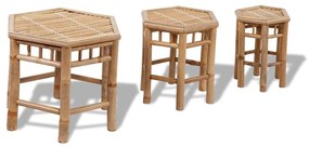 vidaXL Σκαμπό Κήπου 3 τεμ. από Μπαμπού