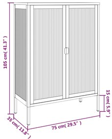 ΝΤΟΥΛΑΠΙ ΜΑΥΡΟ 75 X 35 X 105 ΕΚ. ΑΠΟ ΓΥΑΛΙ ΚΑΙ ΑΤΣΑΛΙ 353003