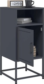 vidaXL Κομοδίνο Ανθρακί 36x39x78 εκ. από Χάλυβα