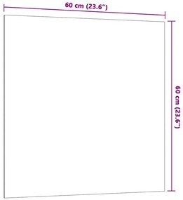 vidaXL Πίνακας Επιτοίχιος Μαγνητικός Λευκός 60 x 60 εκ. Ψημένο Γυαλί