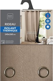 Κουρτίνα Chenille Douceur d'intérieur - 140x260cm - Καφέ