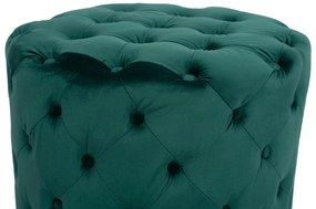 Σκαμπό KASSIE τύπου CHESTERFIELD Βελούδο Κυπαρισσί Φ60x43Υ εκ. 60x60x43 εκ.
