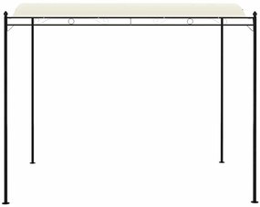vidaXL Τεντοπέργκολα Λευκή Κρεμ Υφασμάτινη