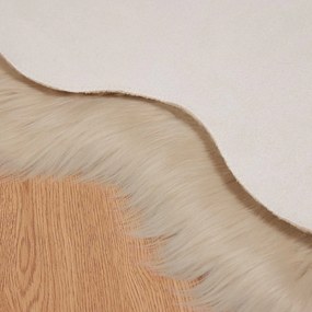 vidaXL Χαλί από τεχνητό πρόβειο δέρμα TAFALLA Μπεζ 50 x 80 cm