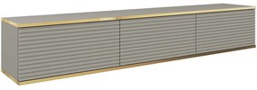 Έπιπλο Τηλεόρασης Κρεμαστό Oro_MDF 175x30x32cm Grey-Gold