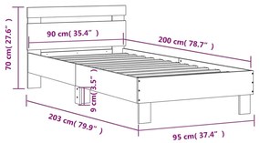 ΠΛΑΙΣΙΟ ΚΡΕΒΑΤΙΟΥ ΜΕ ΚΕΦΑΛΑΡΙ ΚΑΦΕ ΔΡΥΣ 90X200 ΕΚ. ΕΠΕΞ. ΞΥΛΟ 838539