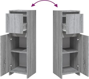 vidaXL Ντουλάπι Μπάνιου Γκρι Sonoma 30x30x95 εκ. Επεξεργασμένο Ξύλο