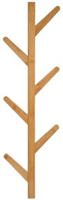 Κρεμάστρα Τοίχου 6 Θέσεων 04-19709 26x6,8x84cm Natural Estia Bamboo