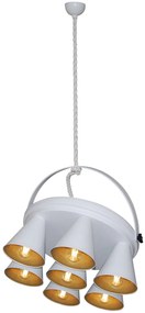 HL-3578-1A BRANDON WHITE & MAT GOLD PENDANT
