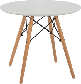 ΤΡΑΠΕΖΙ MINIMAL KID HM8451.01 ΣΤΡΟΓΓYΛΟ Φ60X51Υ ΛΕΥΚΟ