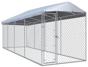Κλουβί Σκύλου Εξωτερικού Χώρου 760 x 190 x 225 εκ. με Στέγαστρο