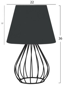 ΦΩΤΙΣΤΙΚΟ ΕΠΙΤΡΑΠΕΖΙΟ ΜΕΤΑΛΛΙΚΟ ΜΑΥΡΟ HM7604.01