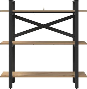 vidaXL Ράφι Βιβλίων 3 επιπέδων 100 x 33,5 x 102 εκ Επεξεργασμένο ξύλο