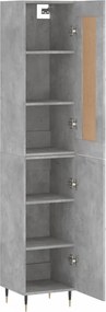 vidaXL Ντουλάπι Γκρι Σκυροδέματος 34,5x34x180 εκ. Επεξεργασμένο Ξύλο