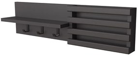 Κρεμάστρα Τοίχου Με Ράφι Huso 495SSE1117 80x11x20cm Anthracite