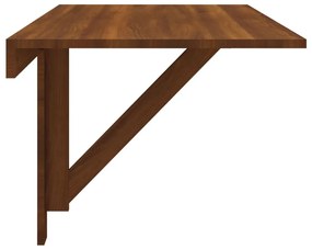 Τραπέζι Τοίχου Πτυσσόμενο Καφέ Δρυς 100x60x56 εκ. Επεξ. Ξύλο - Καφέ