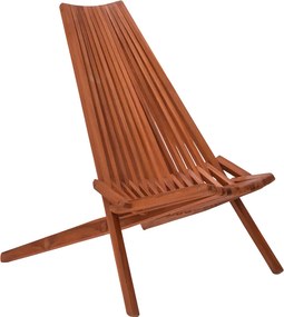 Πολυθρόνα Phoenox pakoworld πτυσσόμενη φυσικό teak ξύλο 101x63x80εκ