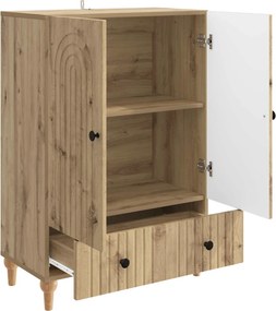 vidaXL Πλαϊνό γραφείο Artisan Δρυς 66 x 34,5 x 95 εκ.