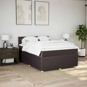 ΚΡΕΒΑΤΙ BOXSPRING ΜΕ ΣΤΡΩΜΑ ΣΚΟΥΡΟ ΚΑΦΕ 140X190 ΕΚ. ΥΦΑΣΜΑΤΙΝΟ 3289768