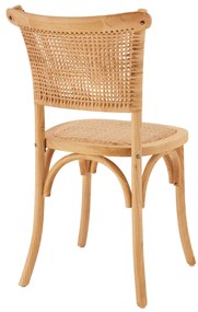 ΚΑΡΕΚΛΑ ΞΥΛΙΝΗ LIBERTY ΜΕ ΠΛΕΞΗ RATTAN ΣΕ ΦΥΣΙΚΗ ΑΠΟΧΡΩΣΗ HM8752.01 49x54x89 εκ.