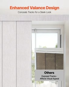 VEVOR Panel Track Blinds Extendable Track 116 to 218 cm W Trimmable Light Gray