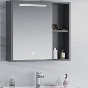 Καθρέφτης Isabel Led 3MISA060AN 60x64cm Anthracite Ξύλο,Γυαλί