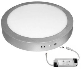 Πλαφονιέρα Φωτιστικό Οροφής Στρογγυλή LED 30W Αλουμινίου Lumen-21-03031600-Ασημί 21-03031600