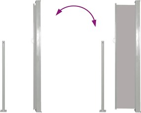 vidaXL Σκίαστρο Πλαϊνό Συρόμενο Γκρι 117x300 εκ.