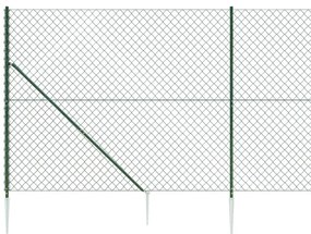 Συρματόπλεγμα Περίφραξης Πράσινο 1,4 x 25 μ. με Καρφωτές Βάσεις - Πράσινο