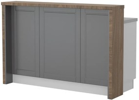 Πάγκος νησίδας Tahoma-Μήκος: 150 εκ.-Γραφίτης-Carini Wallnut