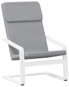 vidaXL Πολυθρόνα Relax Ανοιχτό Γκρι Υφασμάτινη με Υποπόδιο