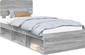 vidaXL Σκελετός Κρεβατιού Γκρι Sonoma 100 x 200 cm