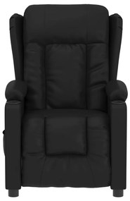 vidaXL Πολυθρόνα Ανακλινόμενη Ηλεκτρική Μαύρη από Συνθετικό Δέρμα