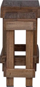 vidaXL Βάση φυτών 2 pcs Καφέ 70 x 11 x 27 εκ. Ξύλο Μαόνι