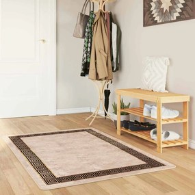 vidaXL Χαλί Runner MARSA Μπεζ και Μαύρο 100 x 150 cm Πολυέστερ και PVC