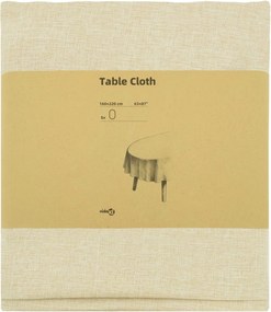 vidaXL Ύφασμα Τραπέζης 5 τμχ. Λευκό κρεμ 160 x 220 cm Ωοειδής