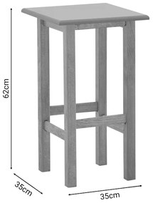ΒΟΗΘΗΤΙΚΟ ΤΡΑΠΕΖΙ BAJOK PAKOWORLD ΜΑΣΙΦ ΞΥΛΟ ΟΞΙΑΣ ΜΕ ΕΠΙΦΑΝΕΙΑ MDF ΛΟΥΣΤΡΟ ΚΑΡΥΔΙ 35X35X62ΕΚ