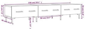 ΈΠΙΠΛΟ ΤΗΛΕΟΡΑΣΗΣ ΜΑΥΡΟ 150X36X30 ΕΚ. ΑΠΟ ΕΠΕΞΕΡΓΑΣΜΕΝΟ ΞΥΛΟ 829157