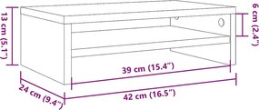 vidaXL Βάση Οθόνης Χρώμα Sonoma Δρυς 42 x 24 x 13 εκ. από Επεξ. Ξύλο