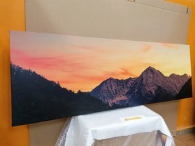Εικόνα ηλιοβασίλεμα στα βουνά - 120x40