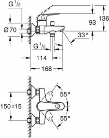 Μονή λαβή βρύση Grohe Μέταλλο