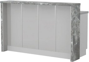 Πάγκος νησίδας Modena-Μήκος: 160 εκ.-Γκρι ανοιχτό-Siena Marble