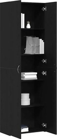 vidaXL Γραφείο Ντουλάπι Μαύρη Οξυά 60 x 32 x 190 cm Επεξεργασμένο ξύλο