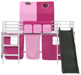 vidaXL Λευκό και Ρόζ 74,5 x 190 εκ.