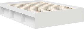 vidaXL Σκελετός Κρεβατιού Λευκό 140 x 190 cm Στερεά ξυλεία πεύκου