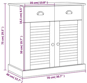 ΝΤΟΥΛΑΠΙ ΜΕ ΣΥΡΤΑΡΙΑ VIGO ΛΕΥΚΟ 78X40X75 ΕΚ. ΜΑΣΙΦ ΞΥΛΟ ΠΕΥΚΟΥ 353203