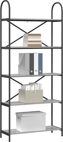 vidaXL Ράφι Βιβλίων 5 επιπέδων 80 x 30 x 183 εκ Επεξεργασμένο ξύλο