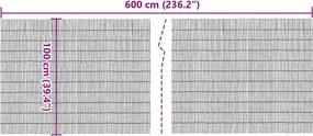 vidaXL Καλαμωτή 600x100 εκ. Μπαμπού