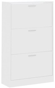 vidaXL Παπουτσοθήκη Λευκή 63x24x103 εκ. από Επεξεργασμένο Ξύλο